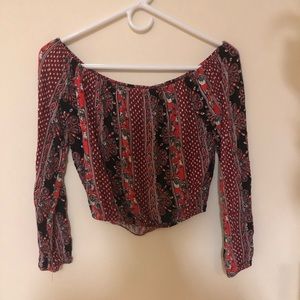 🎉EUC🎉 H&M Long Sleeve Crop Top